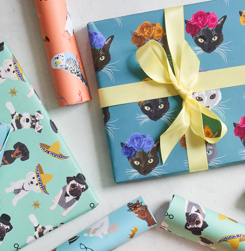 Lorna Syson - Frida Cat Wrapping Paper