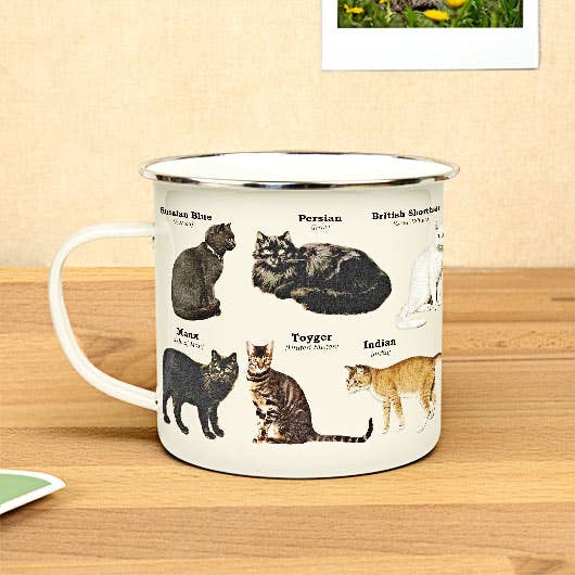 Meow Mug: Sip in Style with Our Cat Enamel Coffee Mug