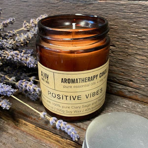 Ancient Wisdom Aromatherapy Soy Candle - Positive Vibes
