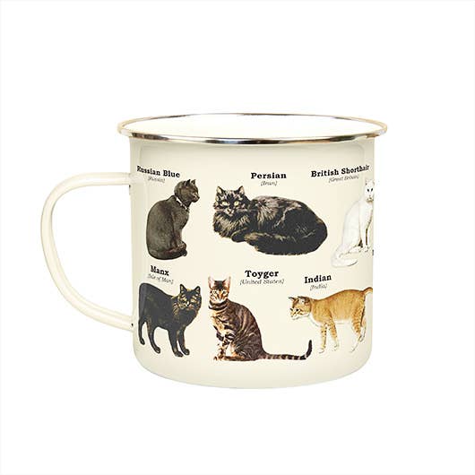 Meow Mug: Sip in Style with Our Cat Enamel Coffee Mug