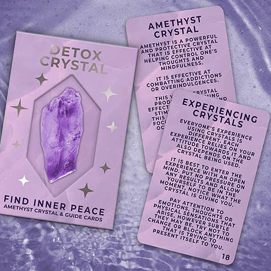 Healing Crystal Detox Kit | Amethyst Crystal Wellness Gift – Mind