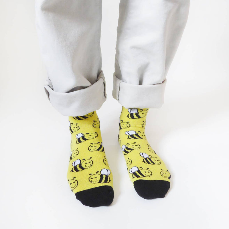 Bare Kind Bamboo Socks | Bee Socks | Yellow Socks | Meadow Socks: UK Adult 7-11