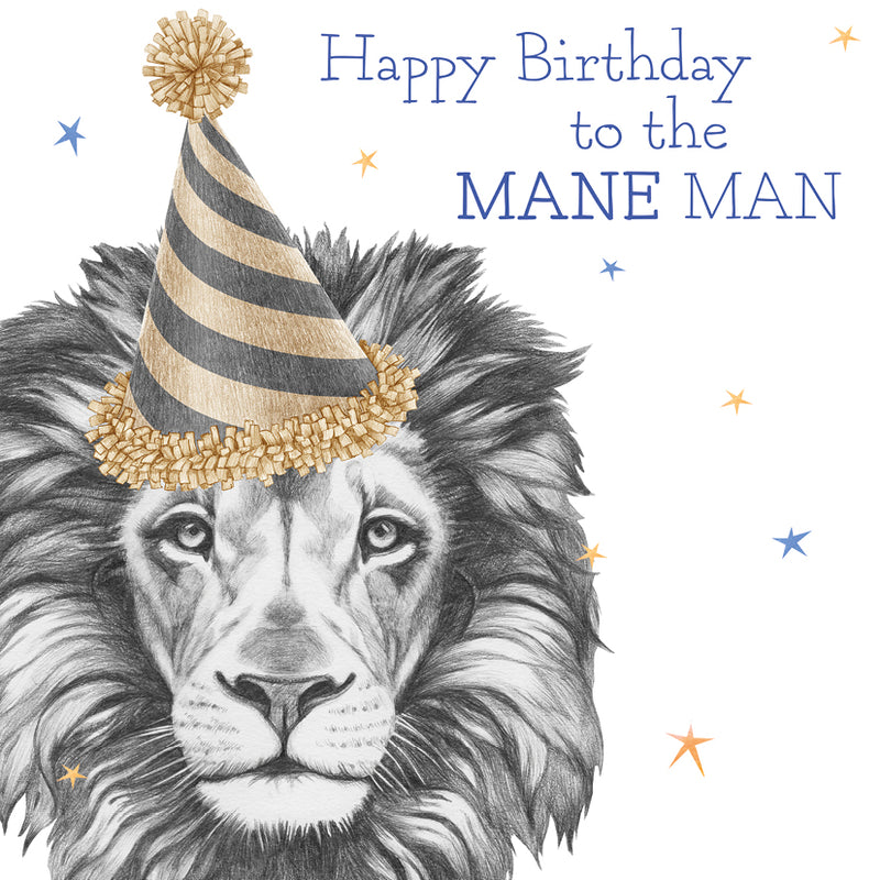 Mind Charity Mane Man Birthday Card
