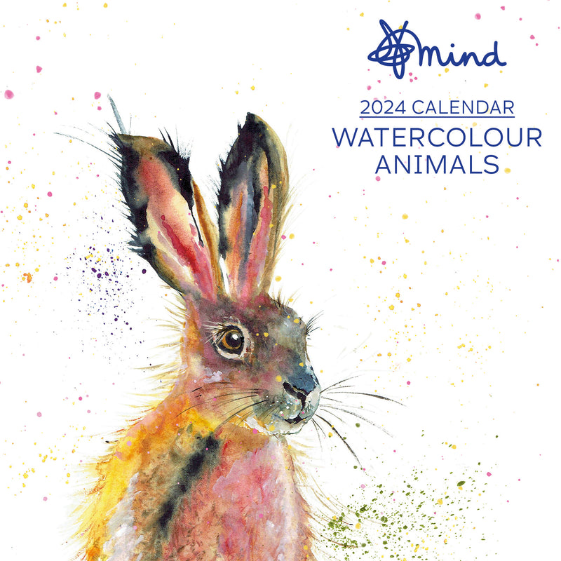 Watercolour Animals Mind Charity Calendar 2024