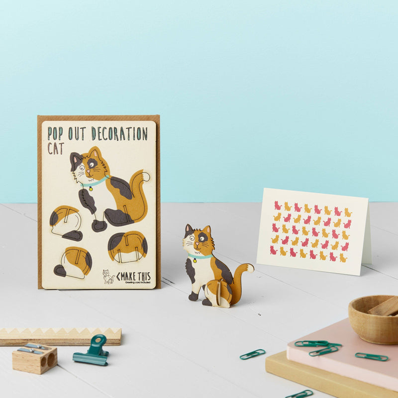 The Pop Out Card Company - Pop Out Calico Cat Greeting Card