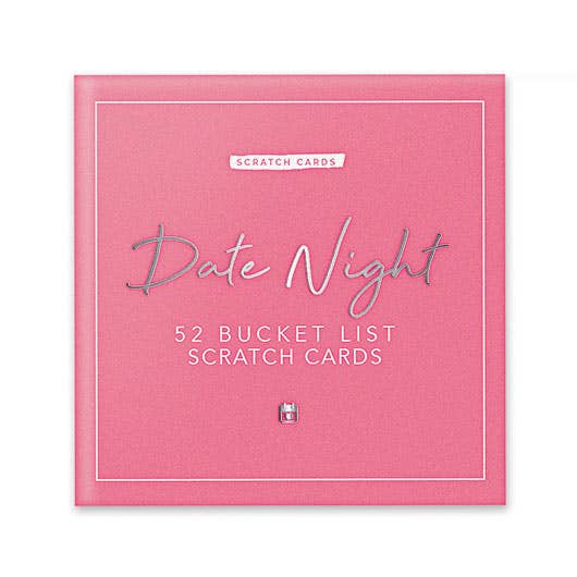 A set of 52 scratch-off cards offering unique date night activities for couples to explore and enjoy together.