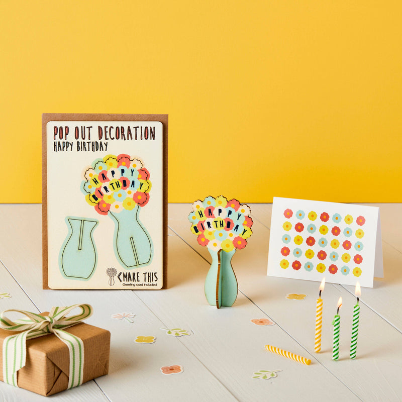 The Pop Out Card Company - Pop Out Happy Birthday Flowers Card