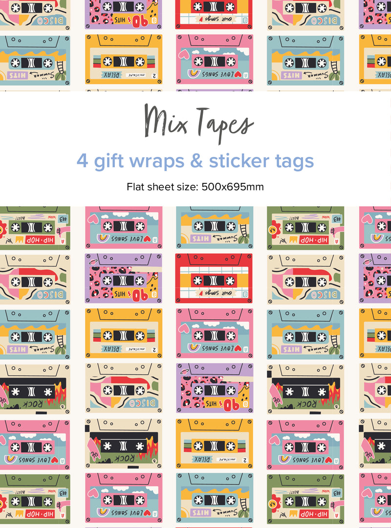 Mind Charity Mix Tapes Gift Wraps with Tags