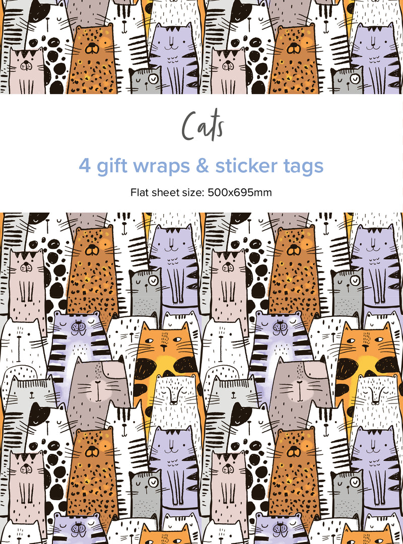 Mind Charity Cats Gift Wraps with Tags