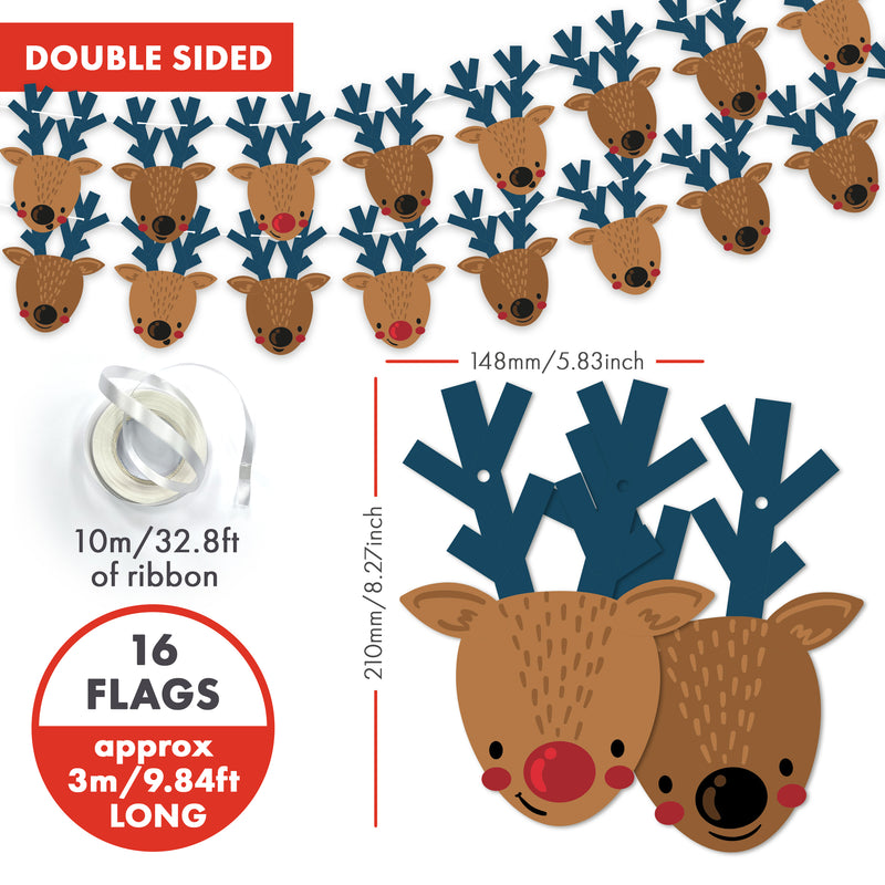 Mind Charity Christmas Reindeer Bunting Decoration