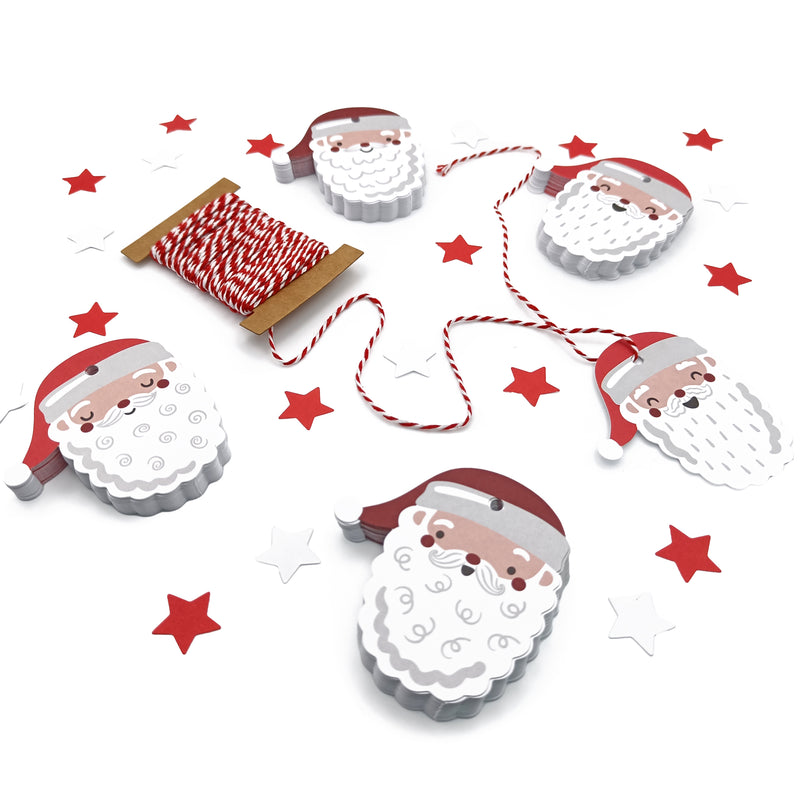 Mind Charity Santa Shaped Festive Hanging Decoration Design Pack of 120