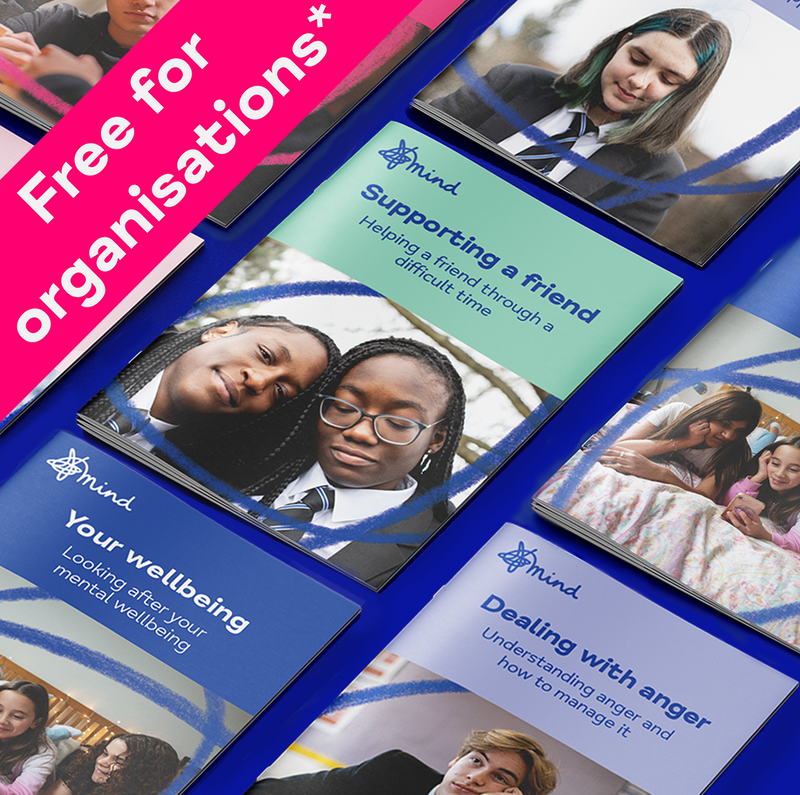 A5 leaflets with banner reading 'Free for organisations'