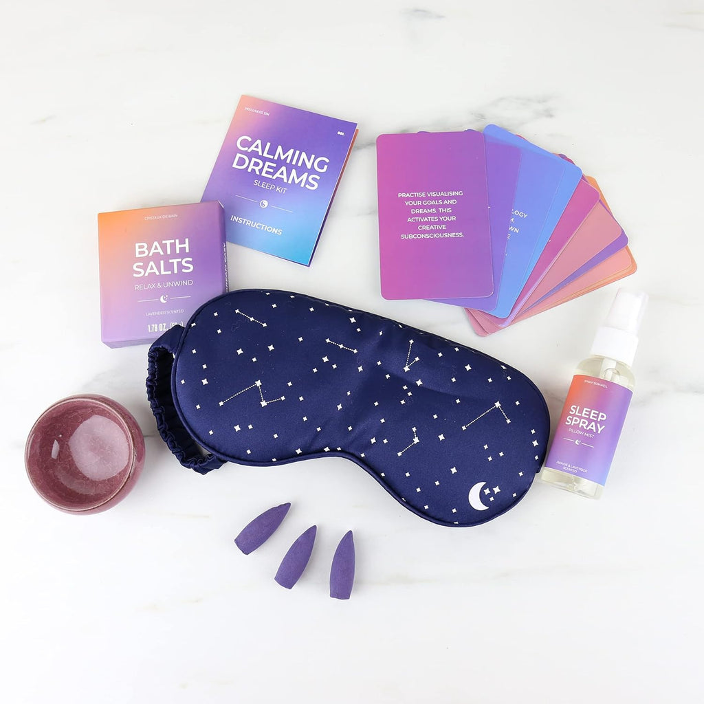 Calming dream kit items from top view