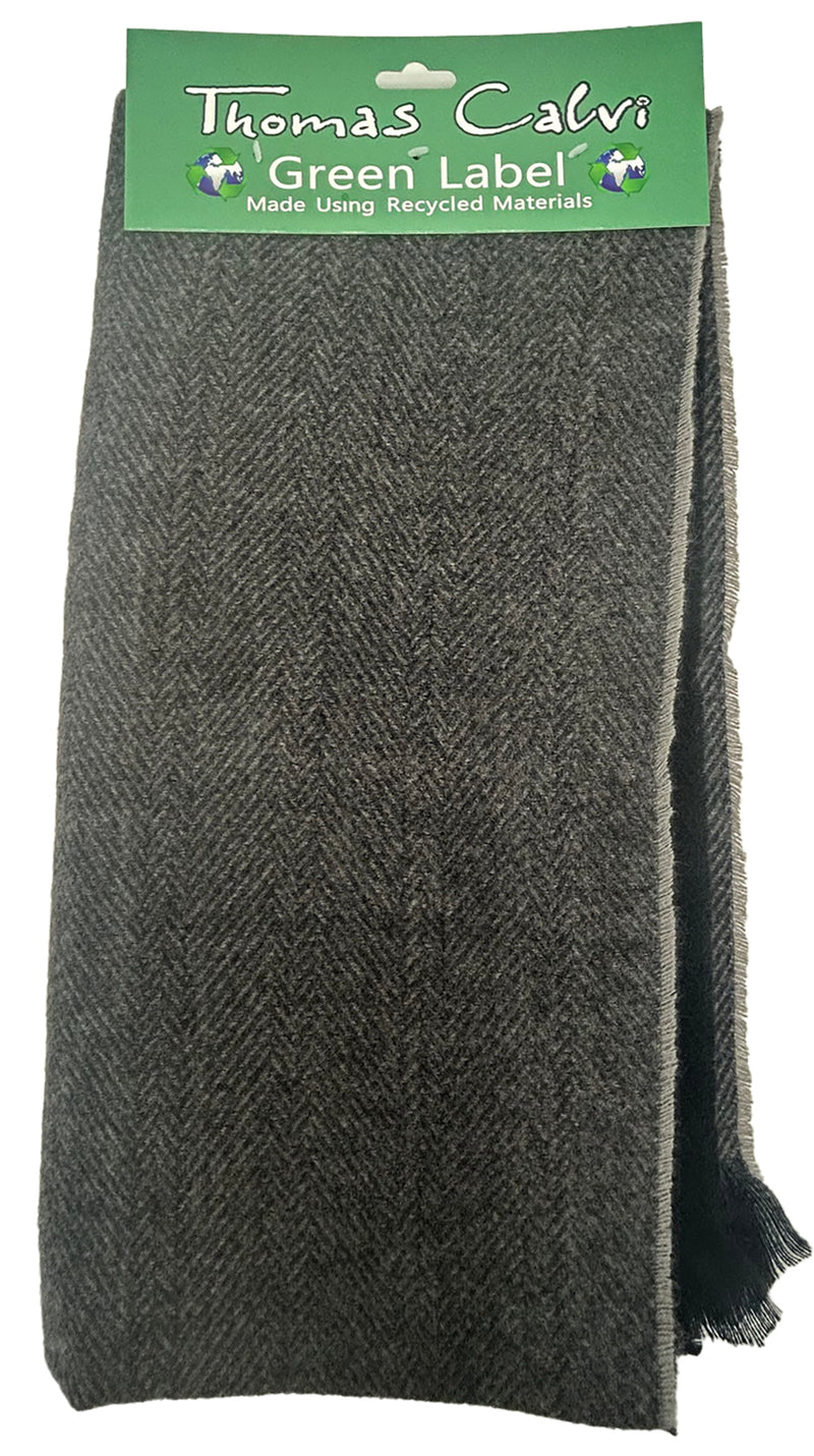 Thomas Calvi Green Label Gents Blanket Scarf Grey