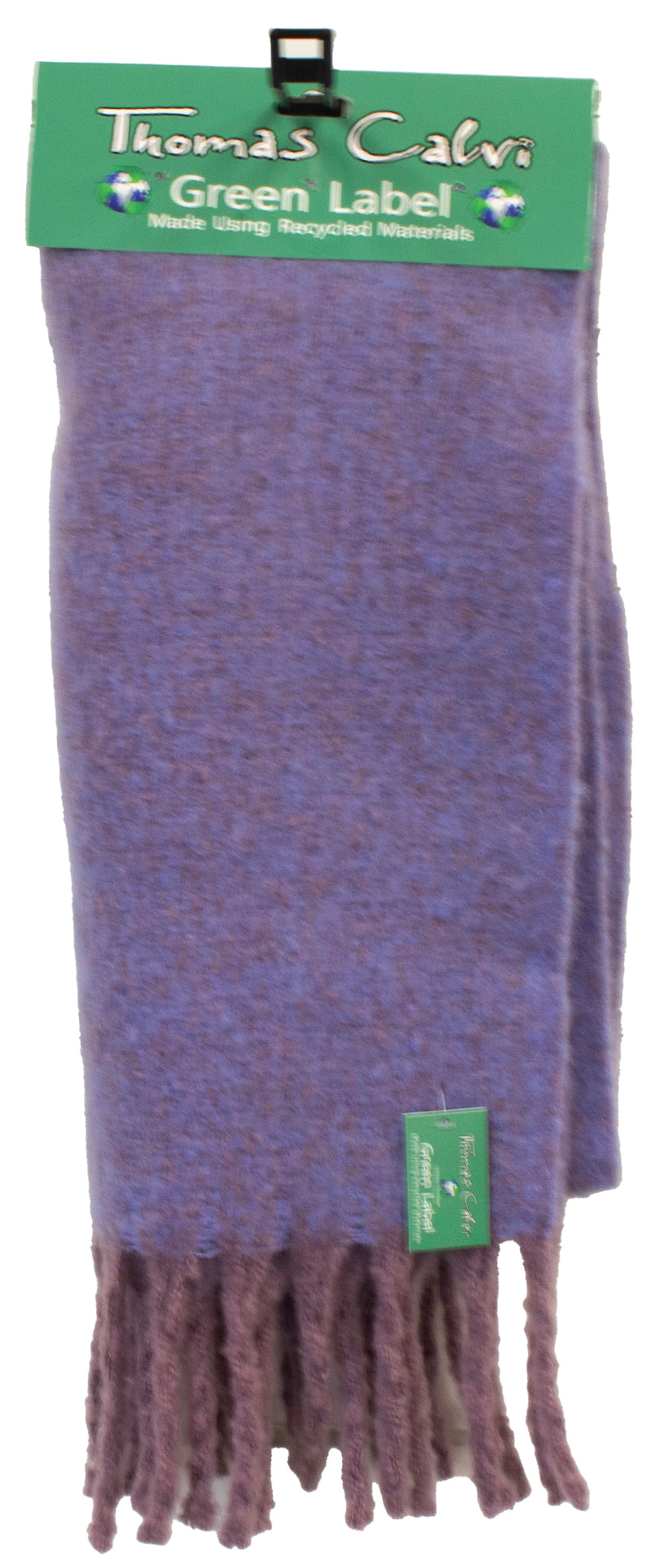 Thomas Calvi Green Label lilac Check Large Blanket Scarf