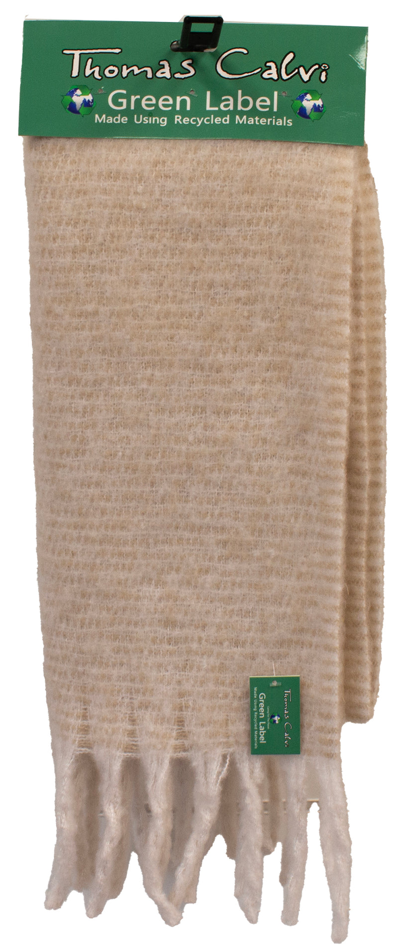 Thomas Calvi Green Label Cream Large Blanket Scarf