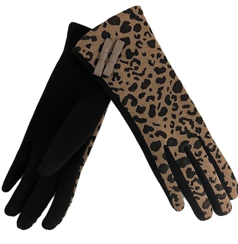 Ladies Leopard Print Gloves