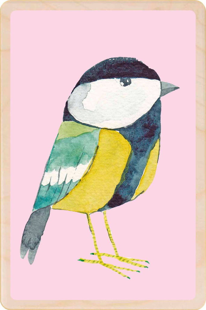 Tit Bird Illustration Post card 