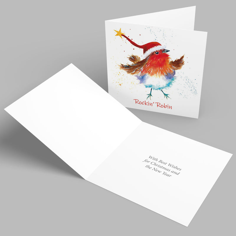Rockin' Robin Mind Charity Christmas Cards - Pack of 10