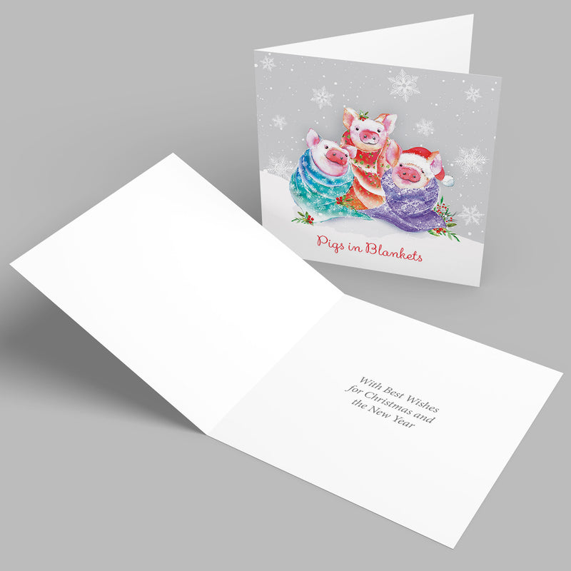 We Three Pigs Mind Charity Christmas Cards - Pack of 10