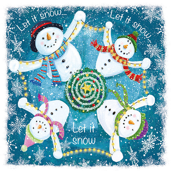 Let It Snow with Gold Foil Mind Charity Christmas Cards- Pack of 10