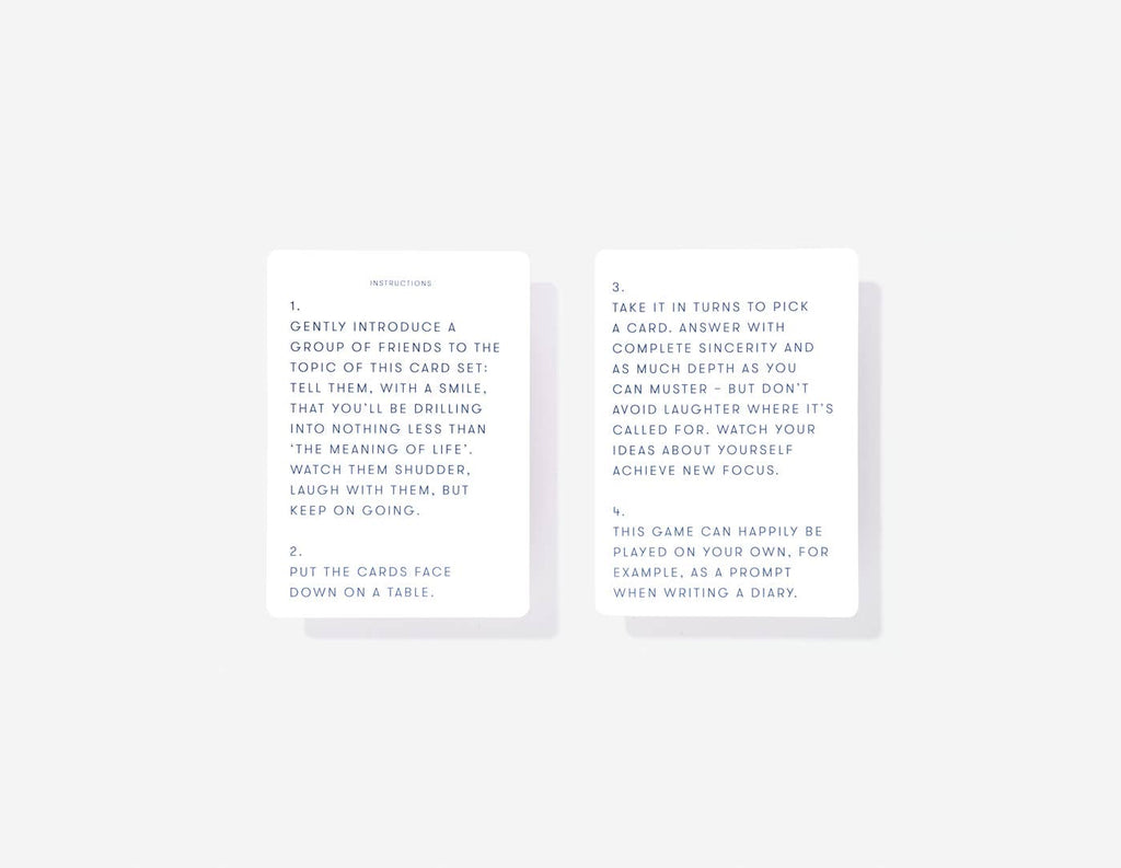 Two cards featuring the phrase instructions and phrases in a cheerful style.