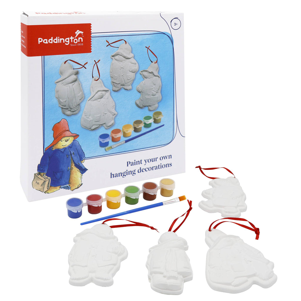 A festive set of Paddington Bear Christmas ornaments, perfect for adding charm to your holiday decorations.