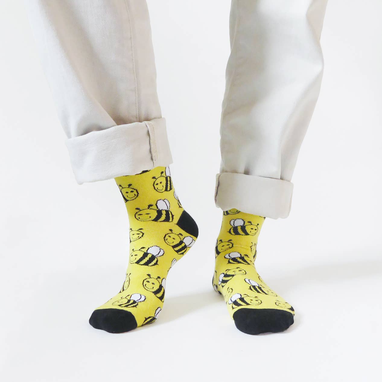 Bare Kind Bamboo Socks Bee Socks Yellow Socks Meadow Socks UK Adult 7 11
