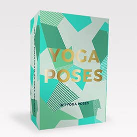 Portable yoga pose cards featuring 100 different poses for mindfulness and movement, ideal for on-the-go practice.