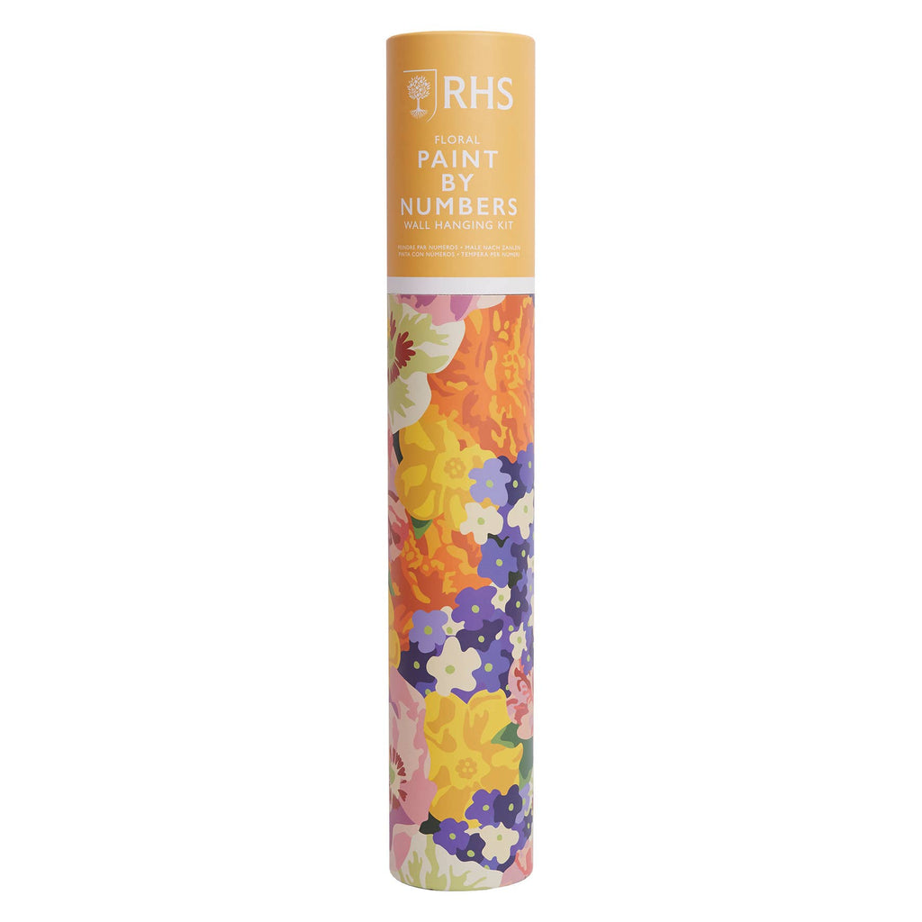 A lively floral design with an array of colours, illustrating the paint number through its intricate flower patterns.