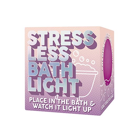 Stress Less Bath Light, a colour-changing lamp that promotes relaxation and mindfulness during bath time.