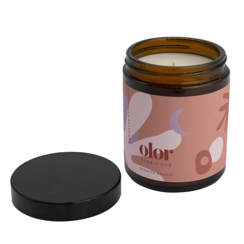 OLOR Rosa + Oud Luxury Scented Jar Candle