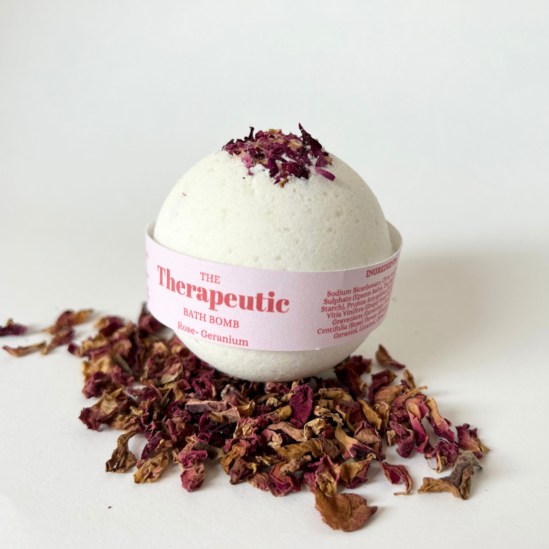 The Bomb Rosa Botanical Bath Bomb: Therapeutic - Rose Geranium – Mind Online Store