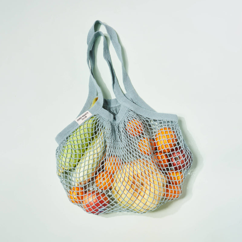 Zero Waste Club - Organic Cotton Mesh Shopping Grocery Bag: Red Wine