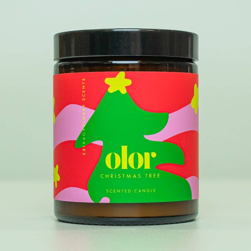 OLOR Christmas Tree Jar Luxury Scented Candle