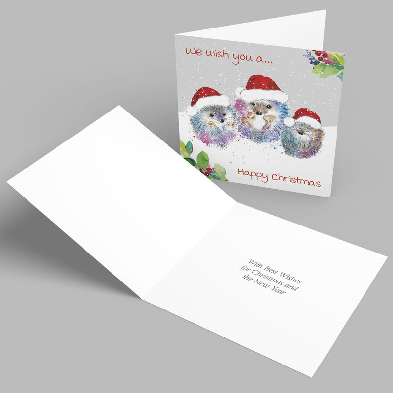 We Three Hedgehogs Mind Charity Christmas Cards- Pack of 10