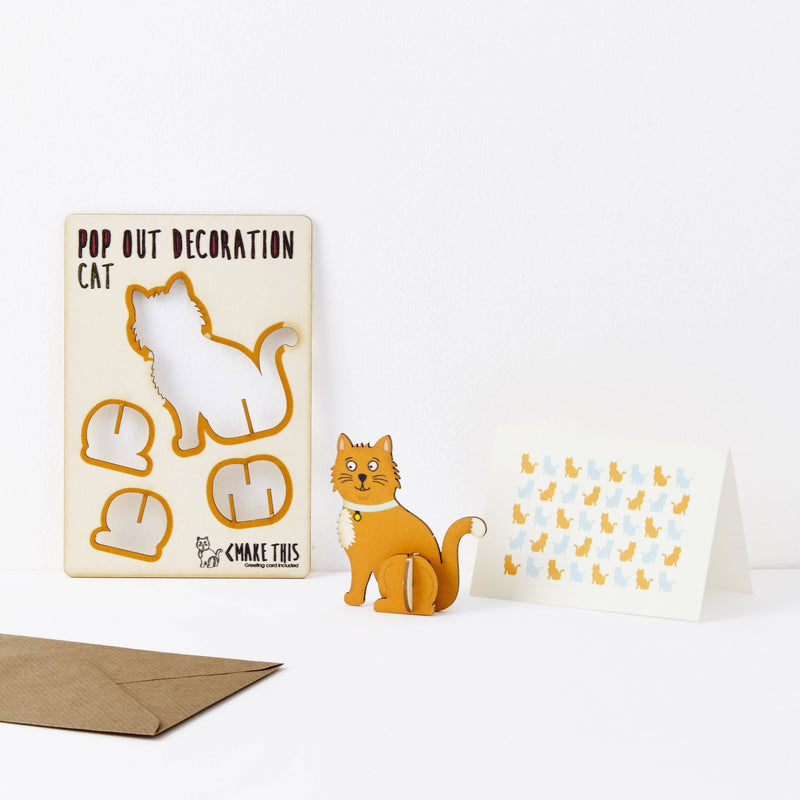 The Pop Out Card Company - Pop Out Ginger Cat Greeting Card