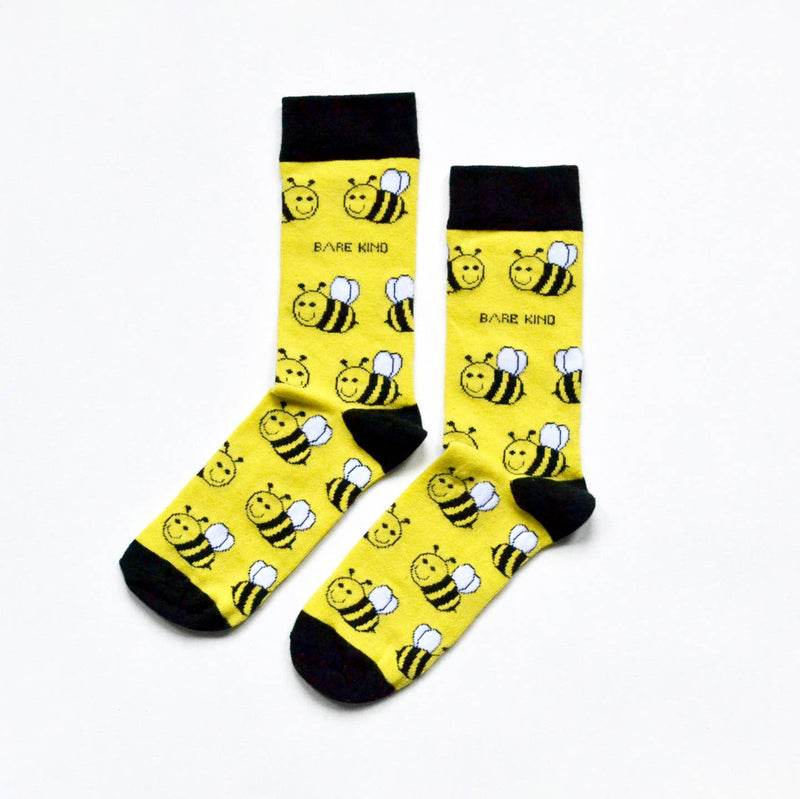 Bare Kind Bamboo Socks | Bee Socks | Yellow Socks | Meadow Socks: UK Adult 7-11