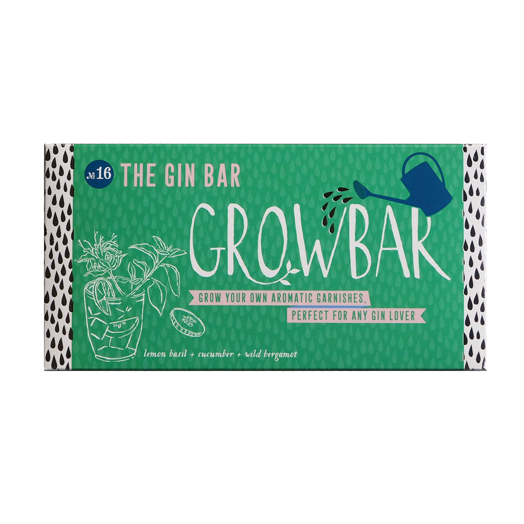 Front shot of the product with green packaging and an image of all the ingredients in a gin and tonic glass on a white background