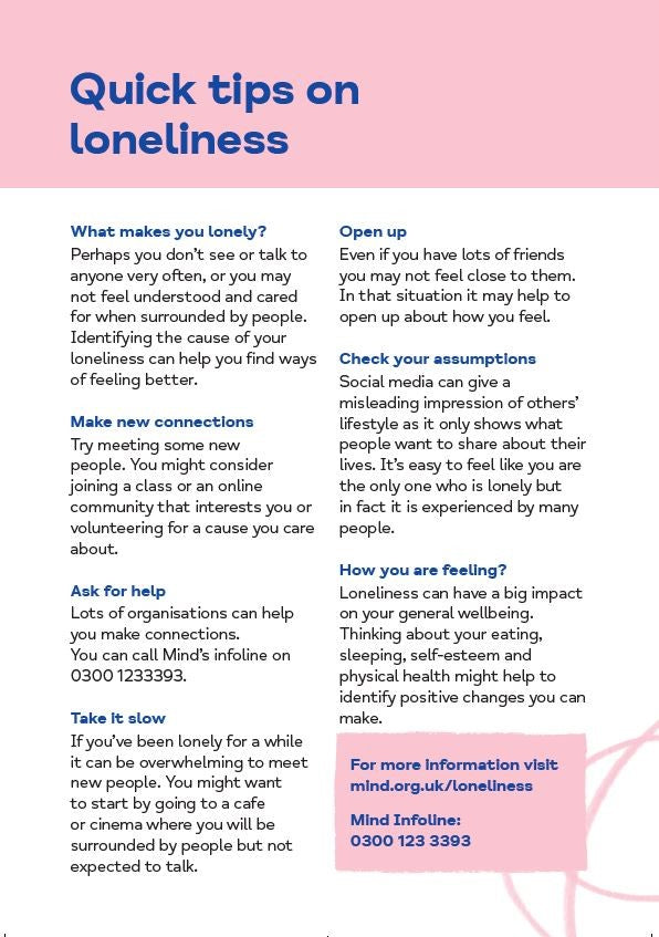 Quick Tips: Loneliness (pack of 100 leaflets)