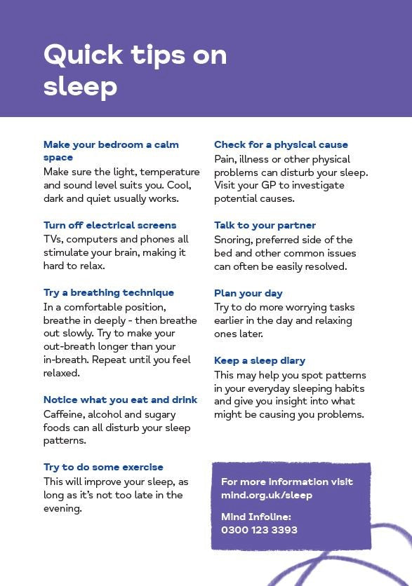 Quick Tips: Sleep (pack of 100 leaflets)