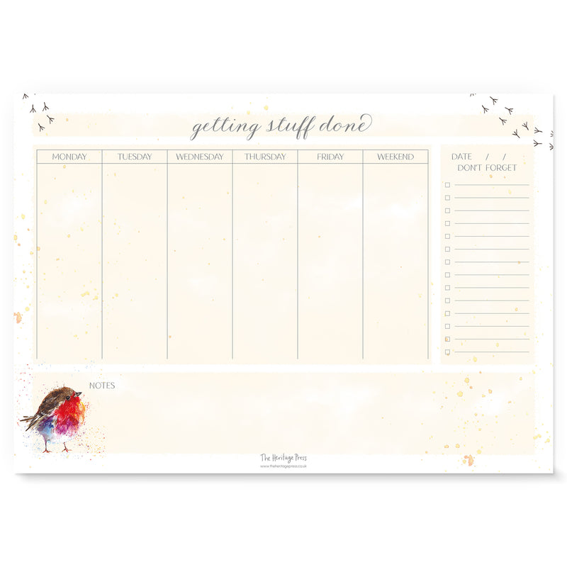 Mind Charity Fluffy Robin Weekly Planner
