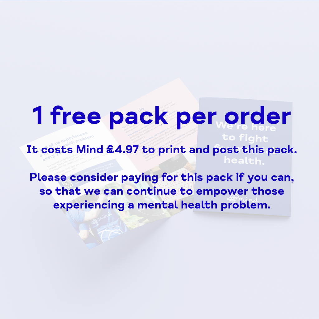 A5 leaflet with overlay reading 'one free pack per order'