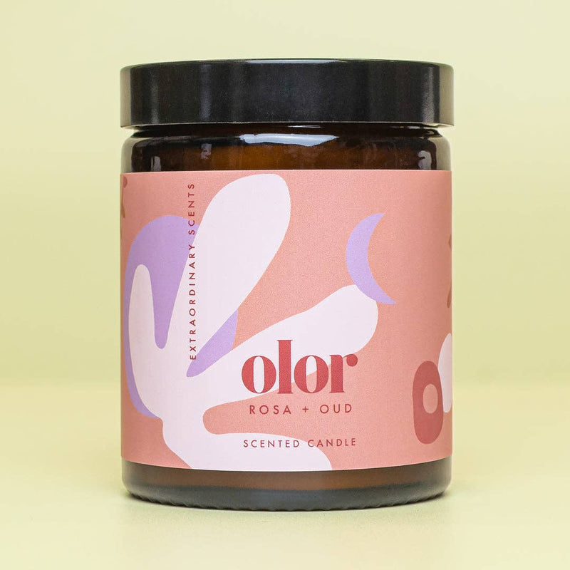 OLOR Rosa + Oud Luxury Scented Jar Candle