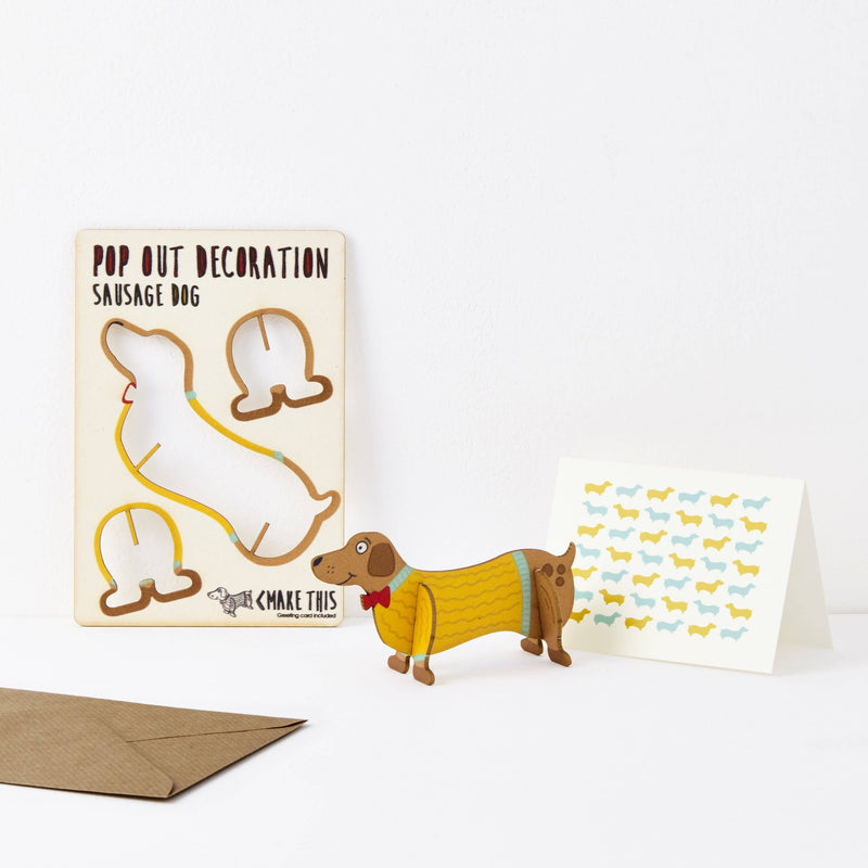 The Pop Out Card Company - Pop Out Sausage Dog Greeting Card